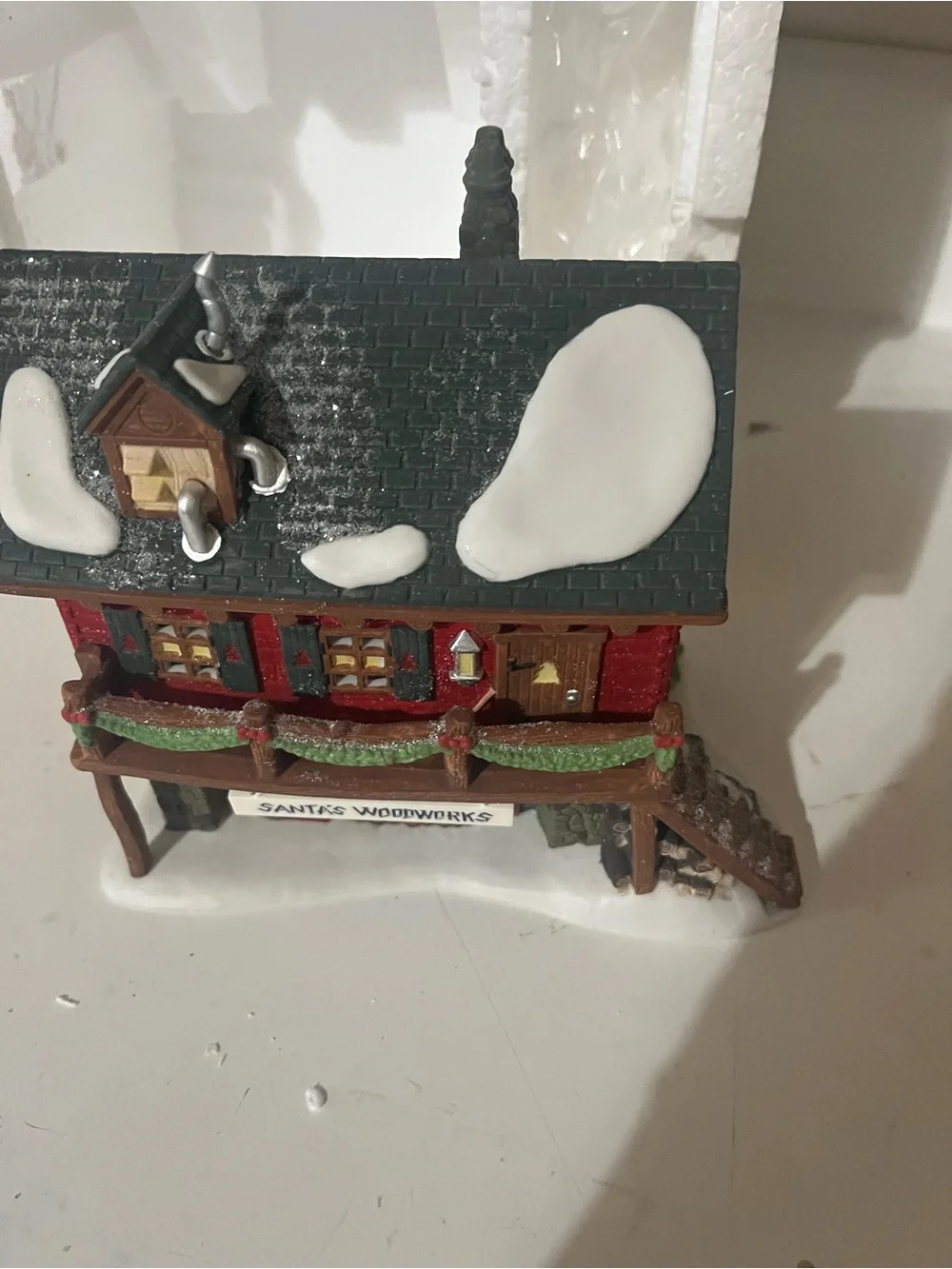 Department 56 N. Pole series Santa's Woodworks Holiday Village